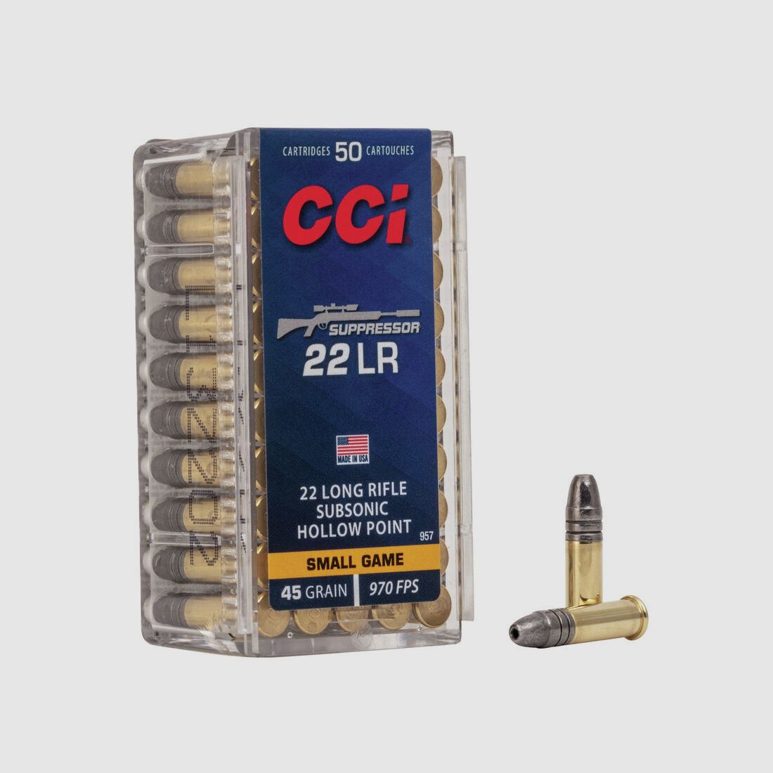 CCI Suppressor .22 LR 45GR HP 50 cartucce