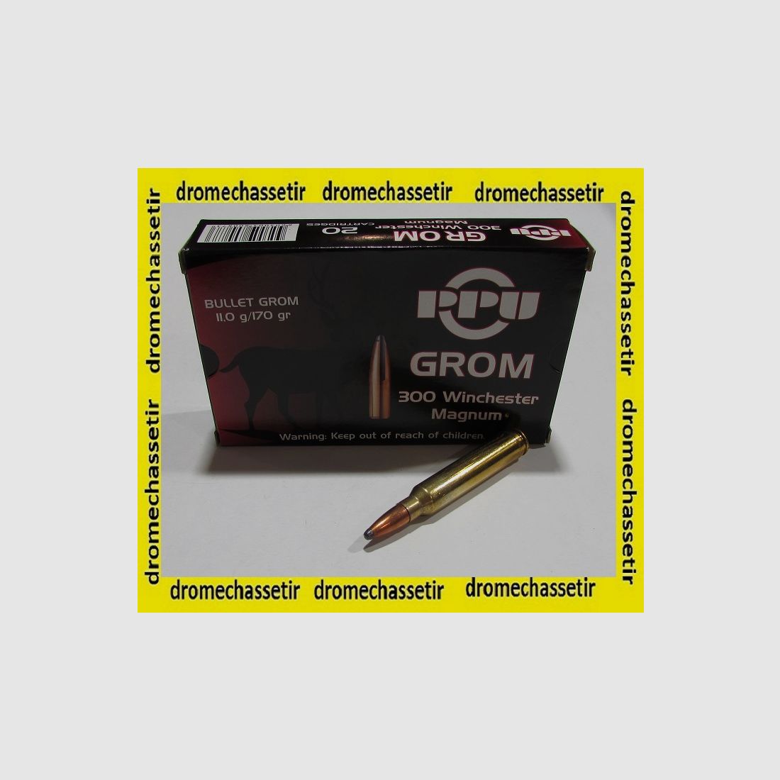 Box mit 20 Patronen Partizan Kal. 300 Winchester Magnum 170 grains GROM