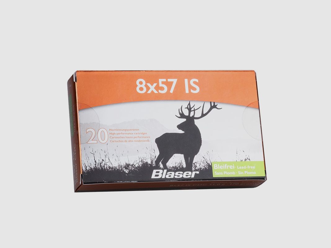 Blaser 8x57 IS CDC 11,0g/170gr Büchsenpatronen Bleifrei