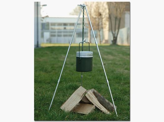 Mil-Tec Tripod Grill for Hanging Kettle - height adjustable