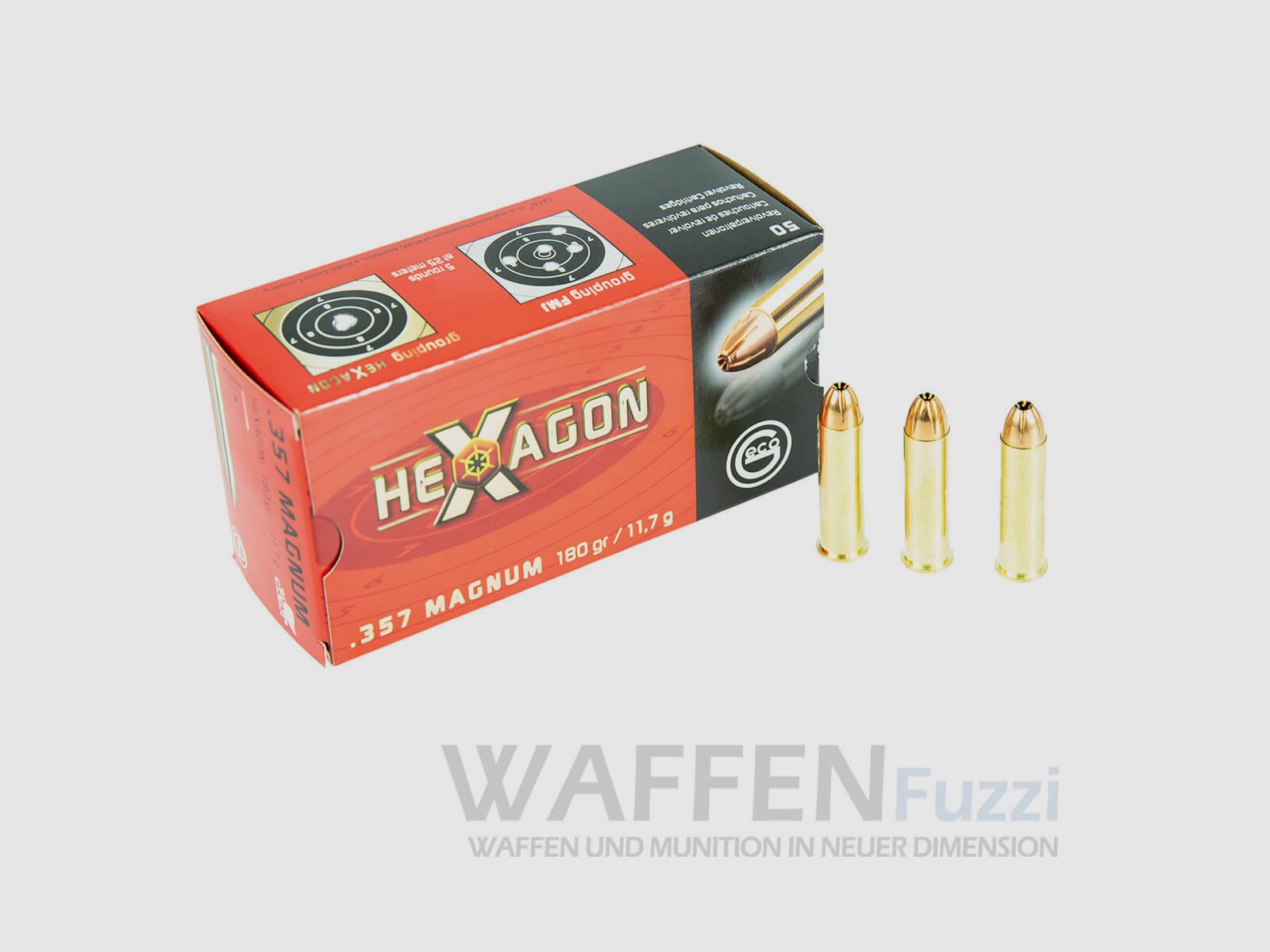 Geco .357Mag Hexagon 180gr Revolvermunition