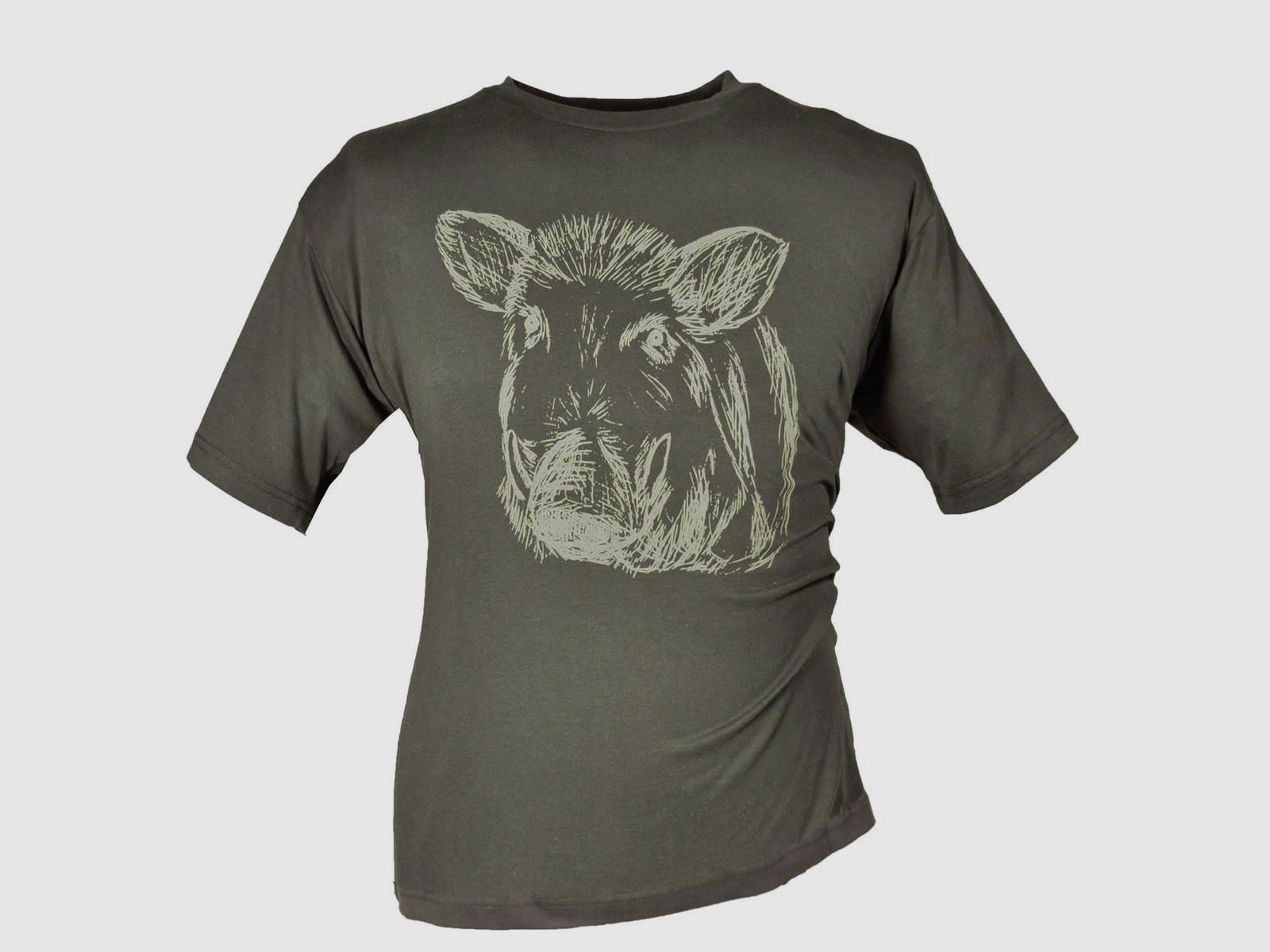 Hubertus T-Shirt Keilerkopf Oliv