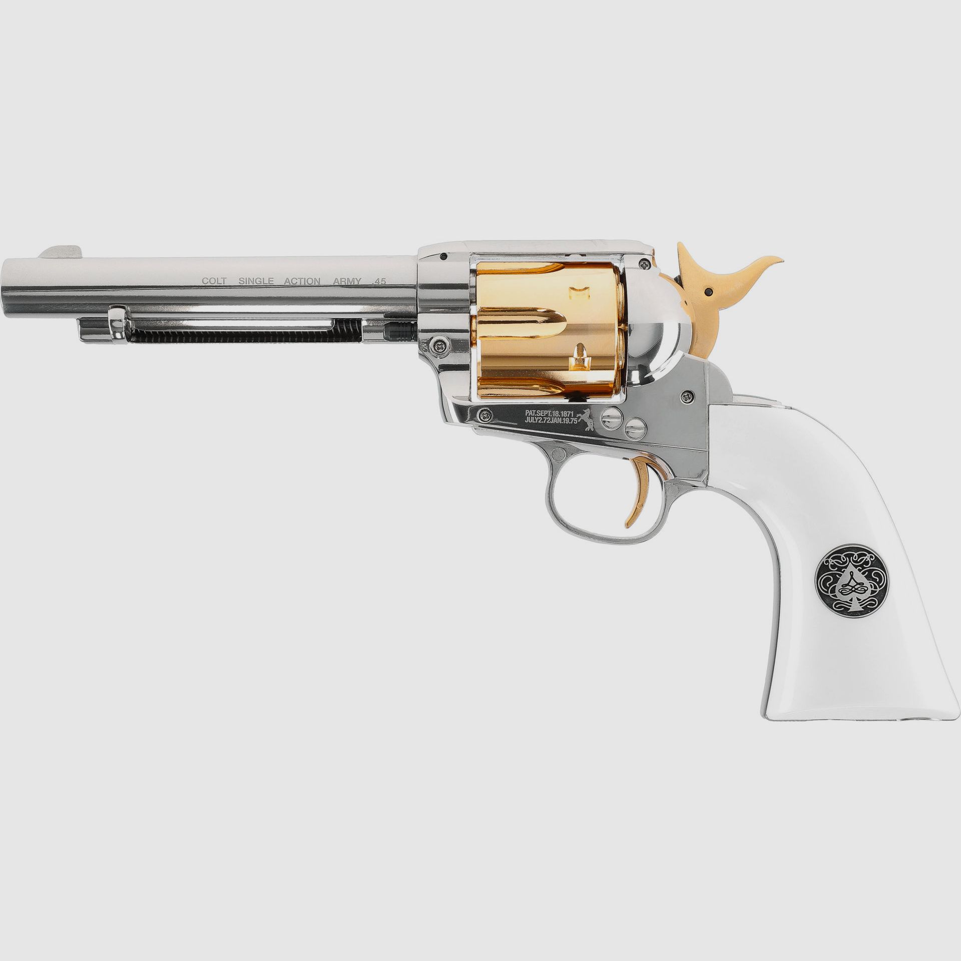 Colt Single Action Army SAA CO2-Revolver Smoke Wagon CHR-WHT 4,5 mm Diabolo