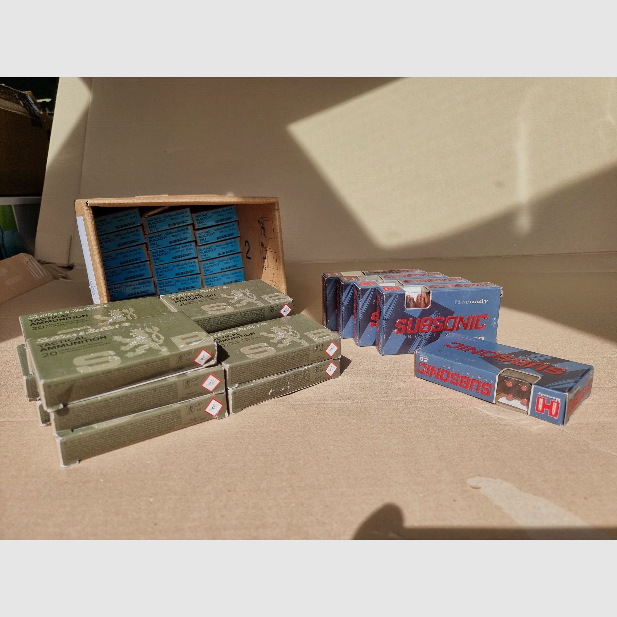 Munition .300 AAC Blackout Subsonic S&B FMJ 200gr und Hornady Sub-X 190gr - 680 Schuss