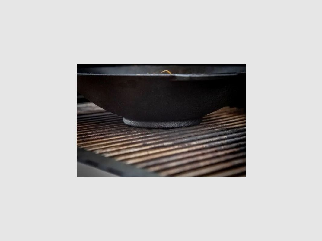 Grillfürst Gusseisen Wok mit 2 Griffen, Durchmesser 30cm