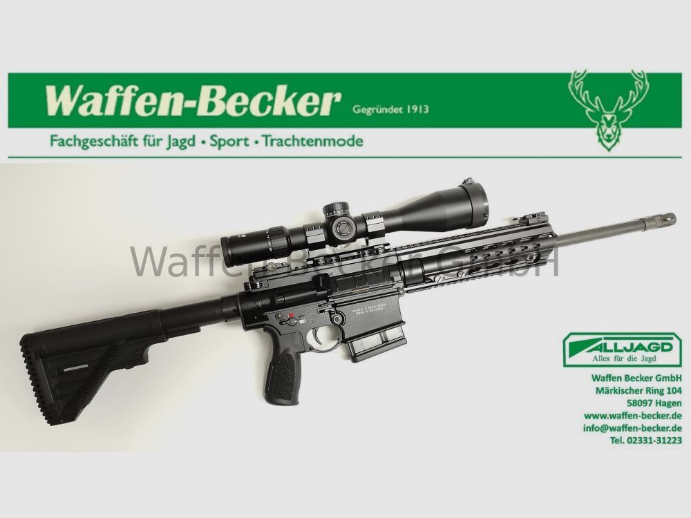 Heckler & Koch MR308 A3 Slim Line H-Key, 16,5"-Lauf, kurzer Handschutz, schwarz