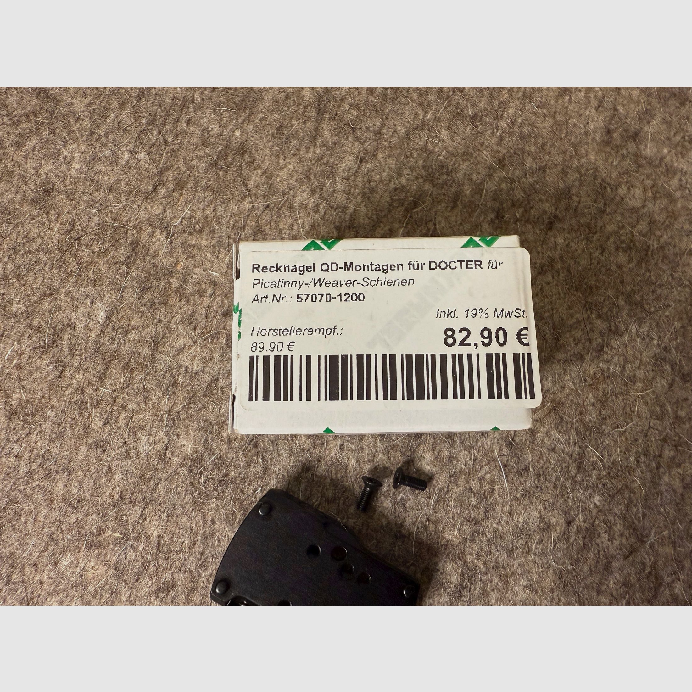 Recknagel QD-płyta montażowa do szyn Picatinny, pasująca do DOCTER/Fastfire itp.