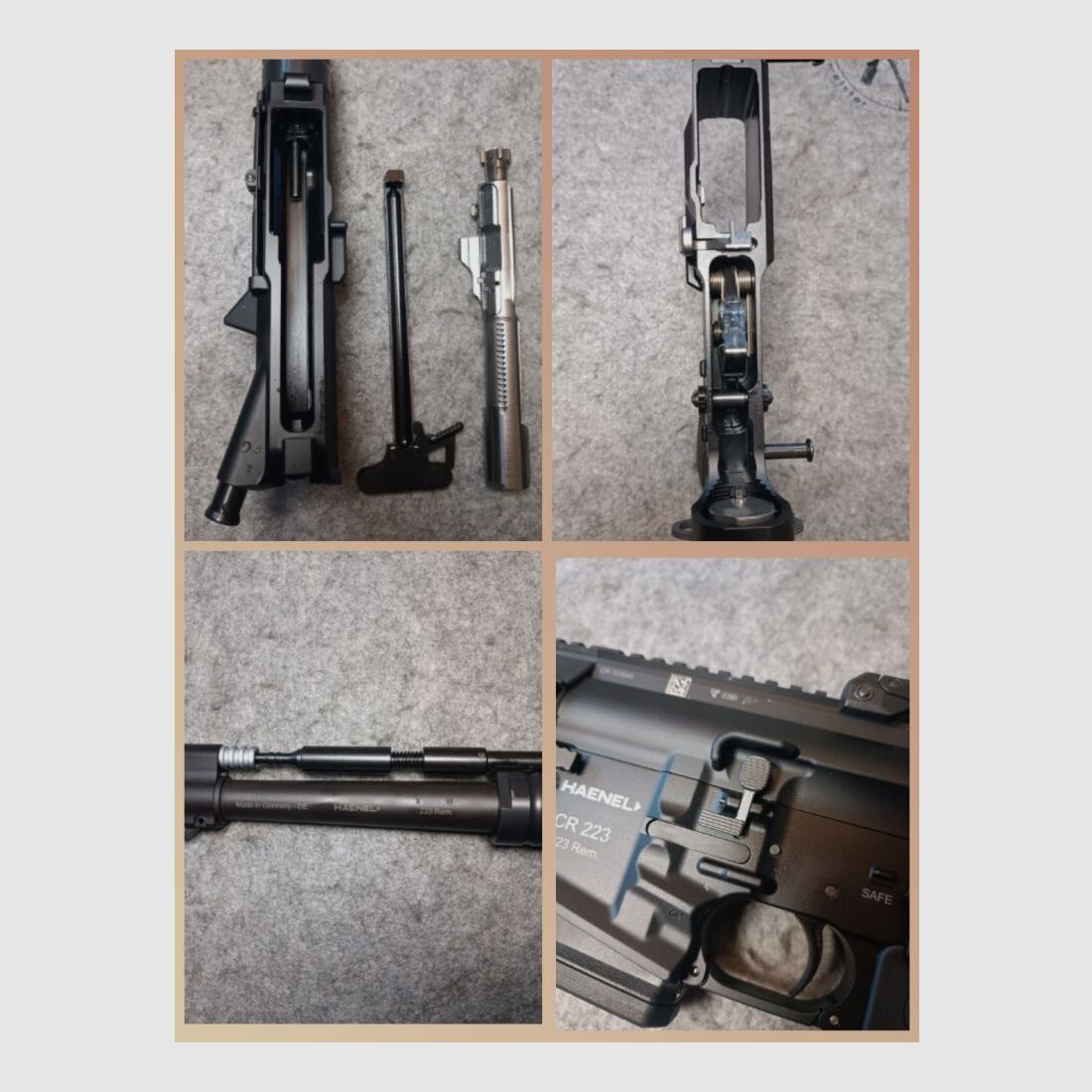 C.G. Haenel CR223 negro con 16,75" con culata Oberland Arms