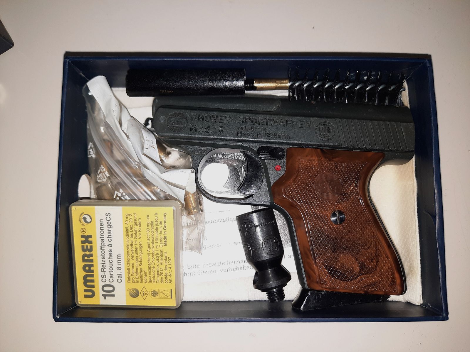 01# Rhöner / (Falsch Geschrieben auch Röhner) / SM - SM15 Schreckschuss Gas Pistole 8mm