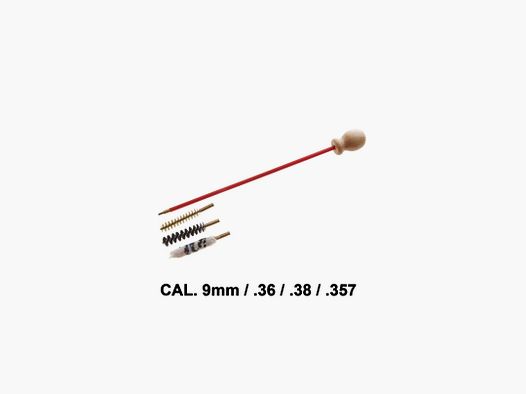 Reinigingsset voor handvuurwapens kaliber 9mm / .36 / .38 / .357