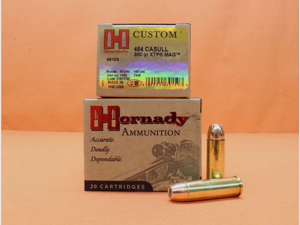 Hornady cartridge .454 Casull Hornady 300grs HP (9150) VE 20 cartridges (XTP)/ 19.44g hollow point