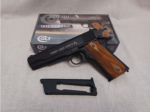 Colt Government / impugnature in legno / 4,5 mm BB / BlowBack / CO2 / pistola / confezione originale (4)