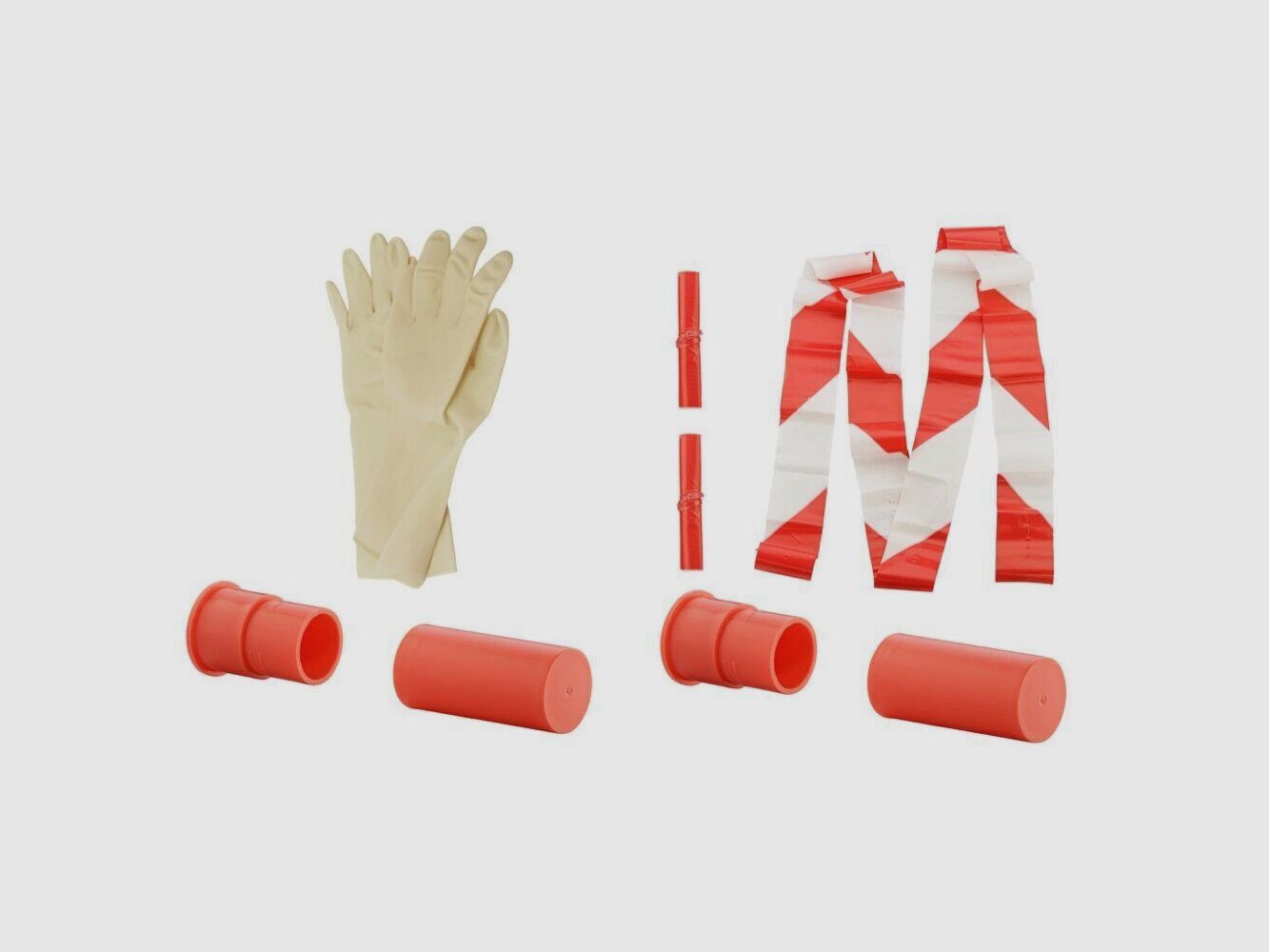 Dummy patronen met lint en latex handschoenen – zak van 2., afbeelding 2 van 7