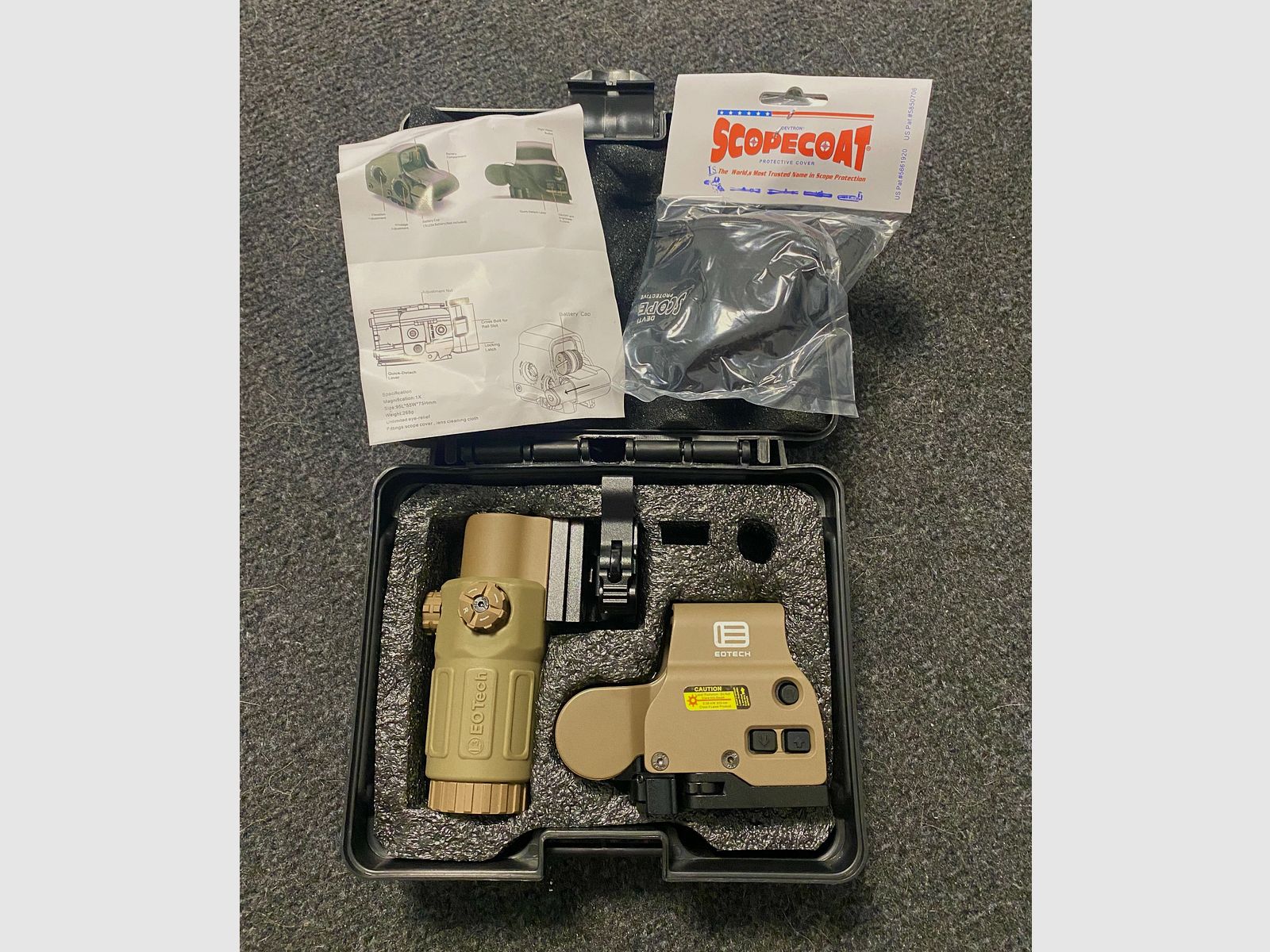 EoTech 558 + G33 Aumento Combo Telescópico Réplica / Clon Punto Rojo Visor Reddot Visión