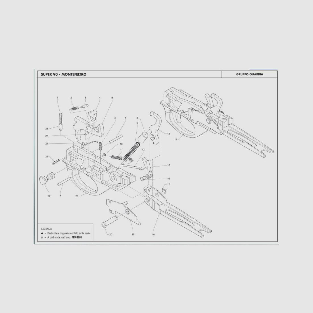 SICHERHEITSVERBINDUNGSZAHN BENELLI S.90-MONTEFELTRO Kal.12 FIG.4