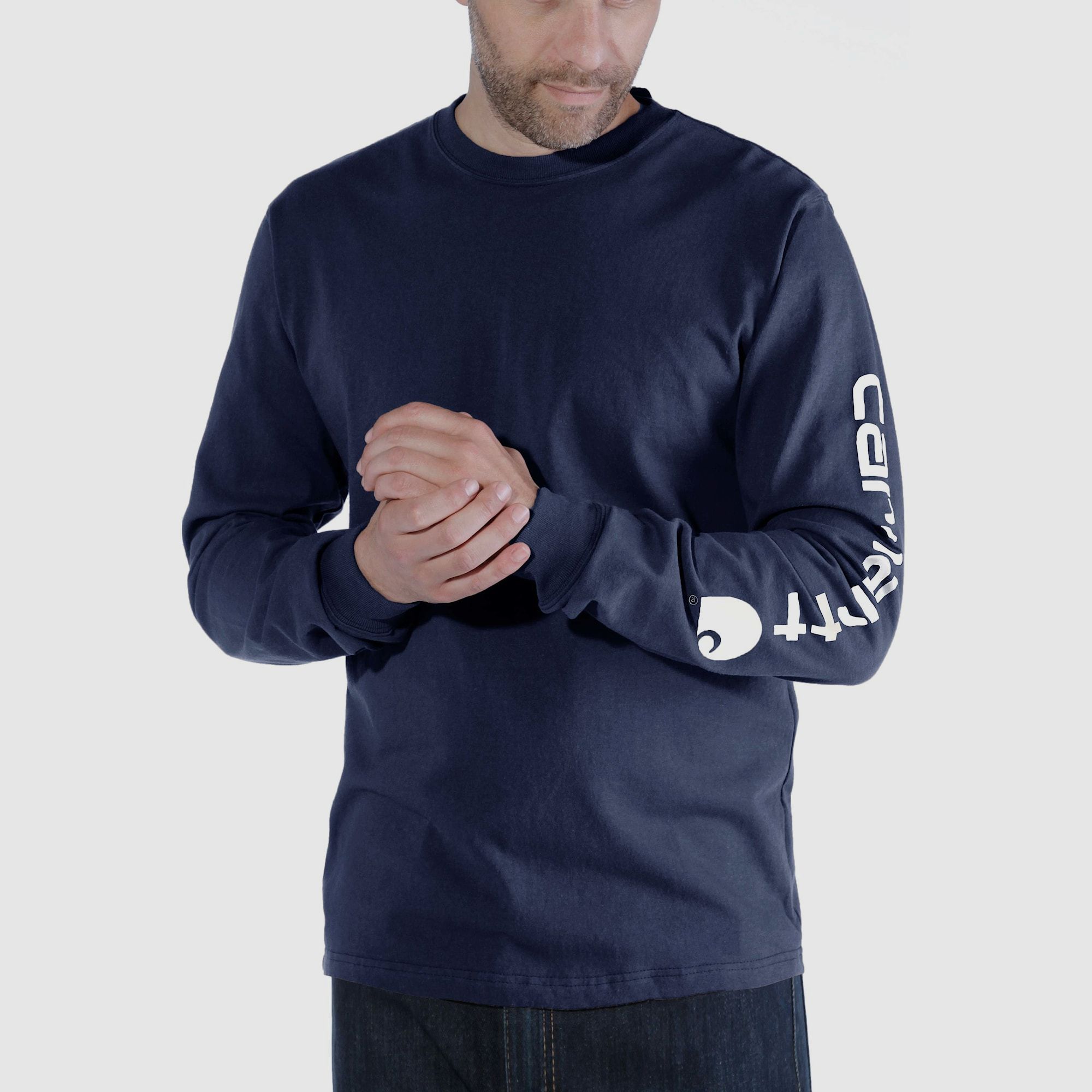 Carhartt Long Sleeve T-Shirt Men Navy XXL