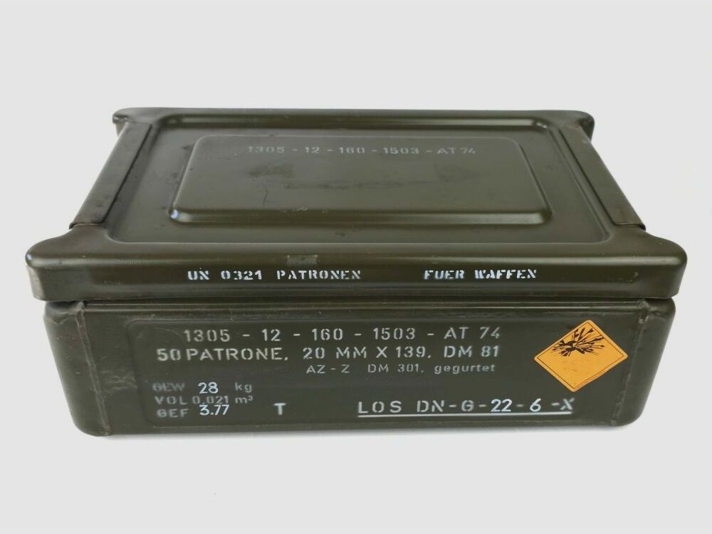 Scatola per munizioni originale Bundeswehr BW, impermeabile, scatola di stoccaggio