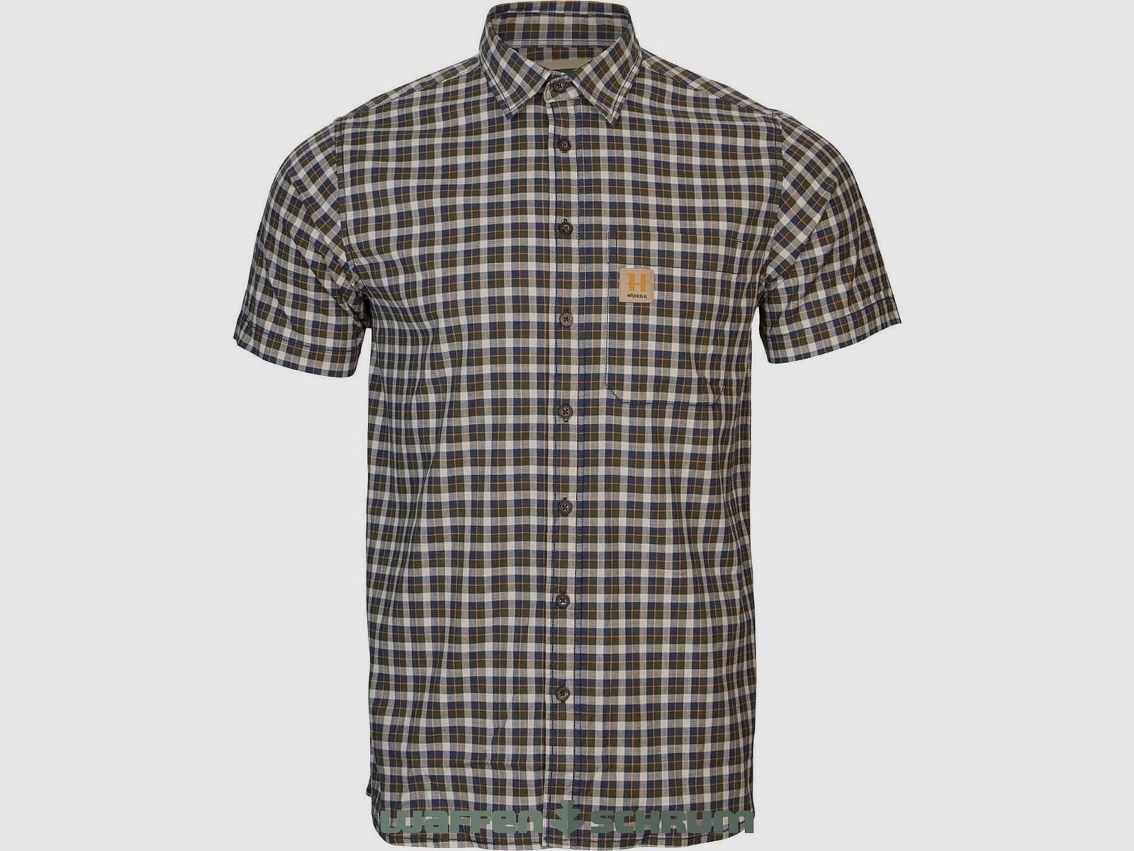 Härkila Kurzarmhemd Fjell Naval Blue Check