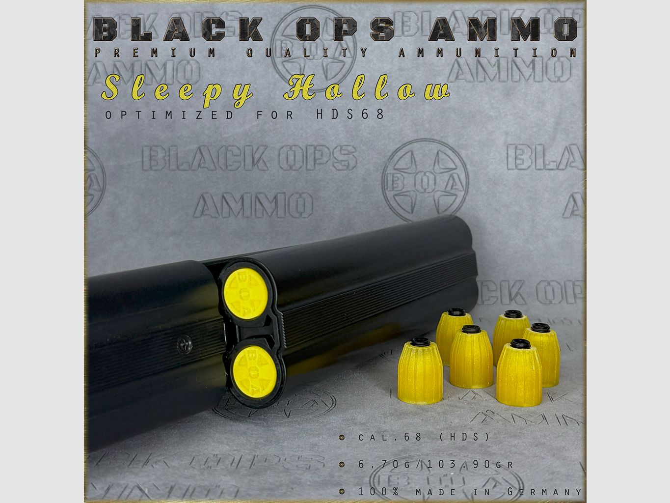 8x Sleepy Hollow BLACK OPS AMMO Umarex TS HDS 68 s cal.68 Munition HDS68  TS68