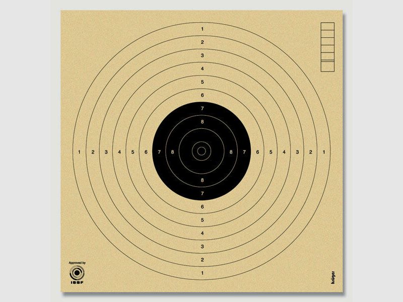 Krüger bersaglio per pistola ad aria compressa 10m a 100