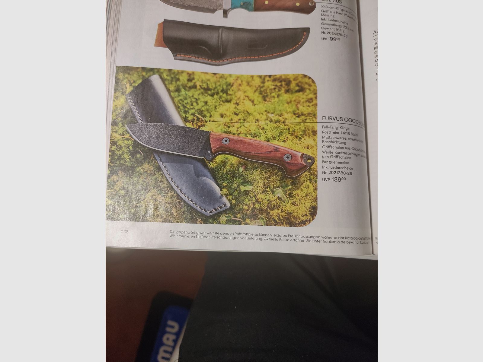 Hunting knife Parforrce Furvus Cocobolo New!!!