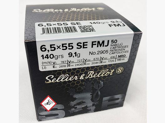 Sellier & Bellot 6,5x55 FMJ 140g.