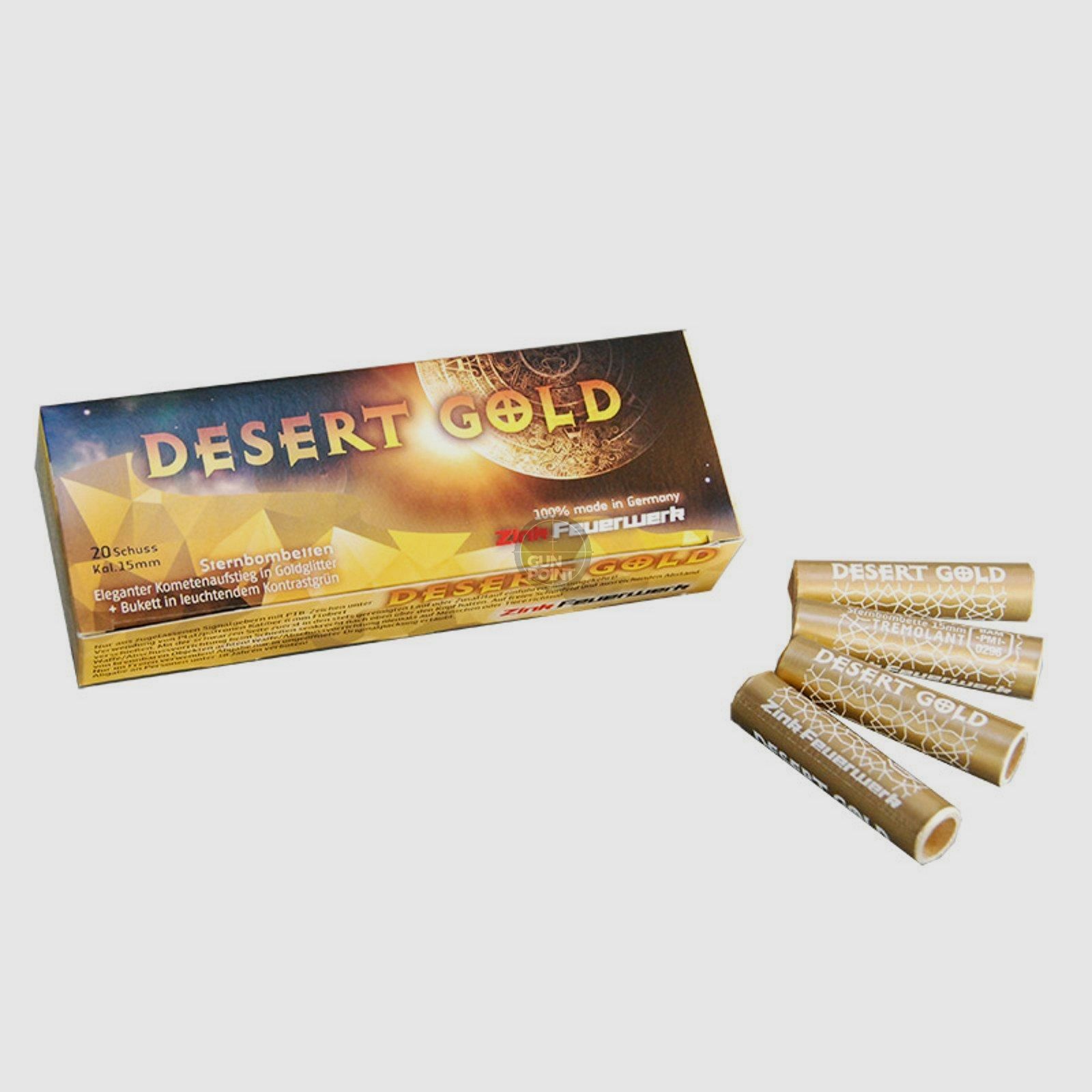 Munitions à effet ZINK - Desert Gold 20 pièces.