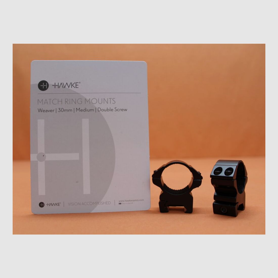 HAWKE HAWKE Anneaux de montage Match 30mm moyens (22116) BH=9mm Aluminium noir mat pour profil Weaver-/ Picatinny