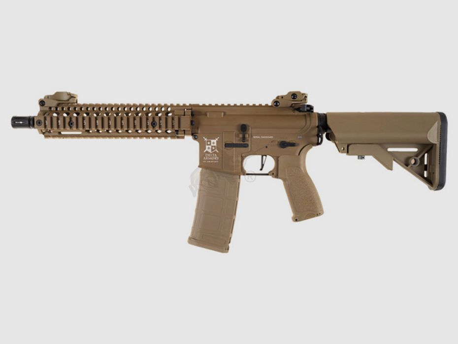 AR15 MK18 ALPHA Vollmetall Delta Armory Tan S-AEG Airsoft Gewehr Frei ab 18 Jahren