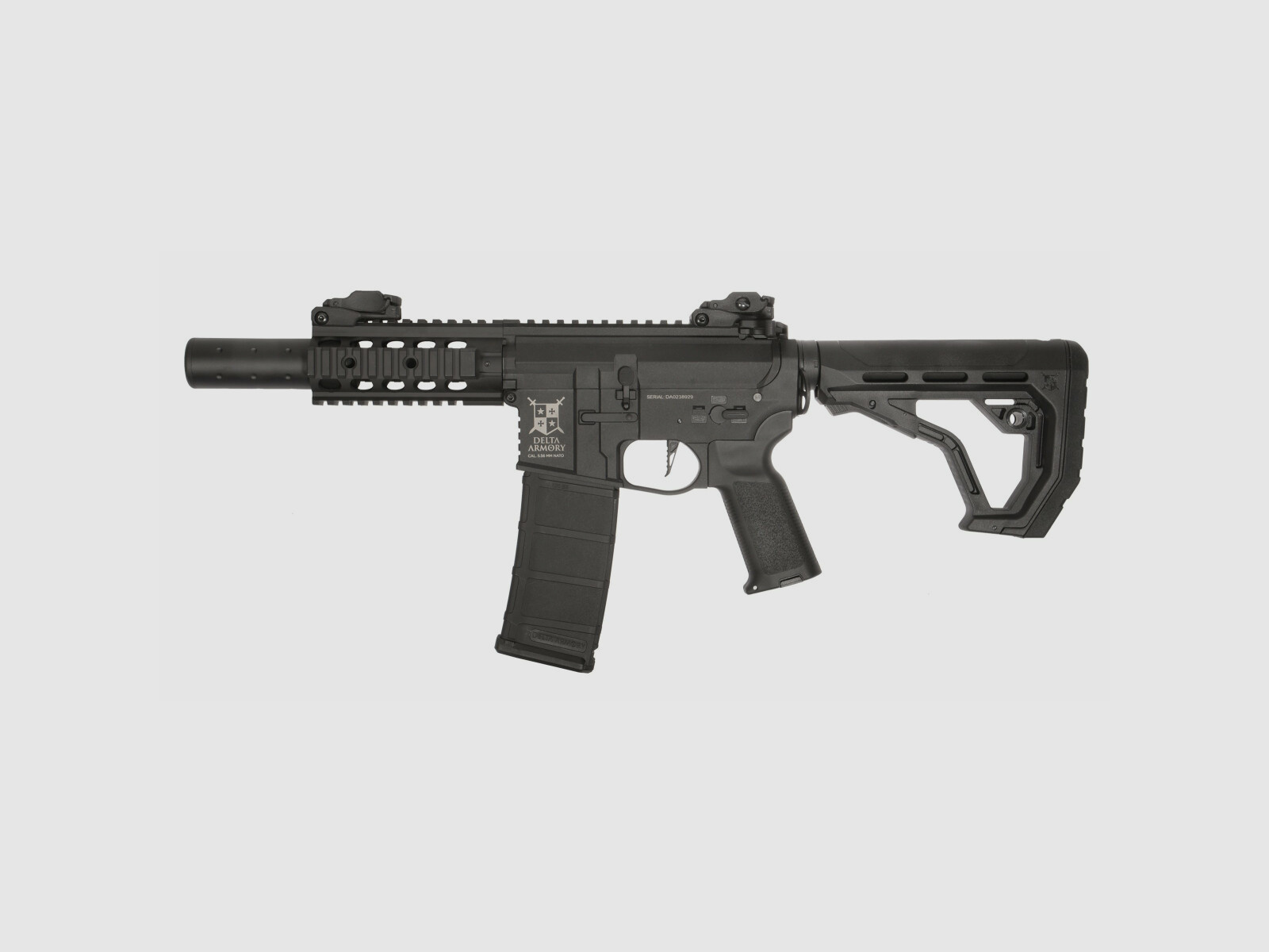 AR15 SilentOps CQB BRAVO EAGLE ETU Nero S-AEG Fucile Airsoft Libero da 18 Anni | Delta Armory