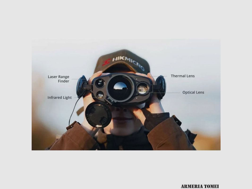 HIKMICRO – RAPTOR THERMAL BINOCULAR 384×228 lens 50mm flashlight 850nm, image 4 of 5