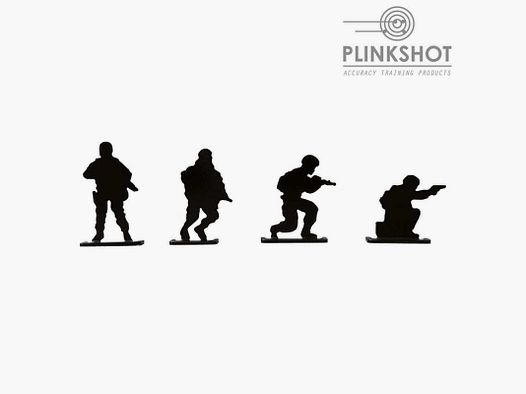 Diana 4 Silhouetten Soldat wartet, rennend, offensiv und kniend