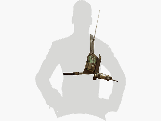 Cintura doppia per supporto GPS pieghevole tiratore destro nero