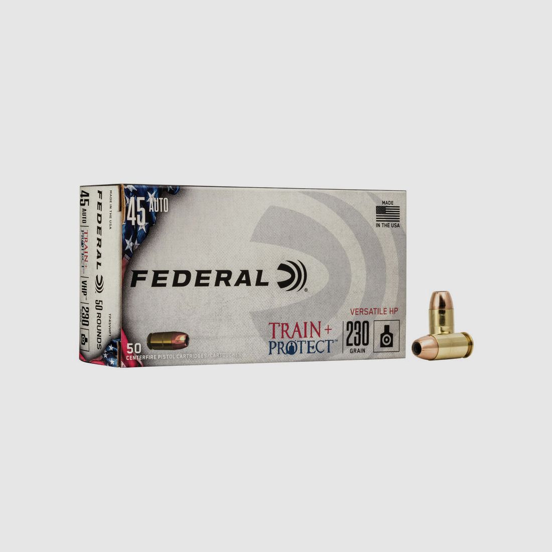 Federal Train+Project .45 ACP 230GR JHP 50 cartucce