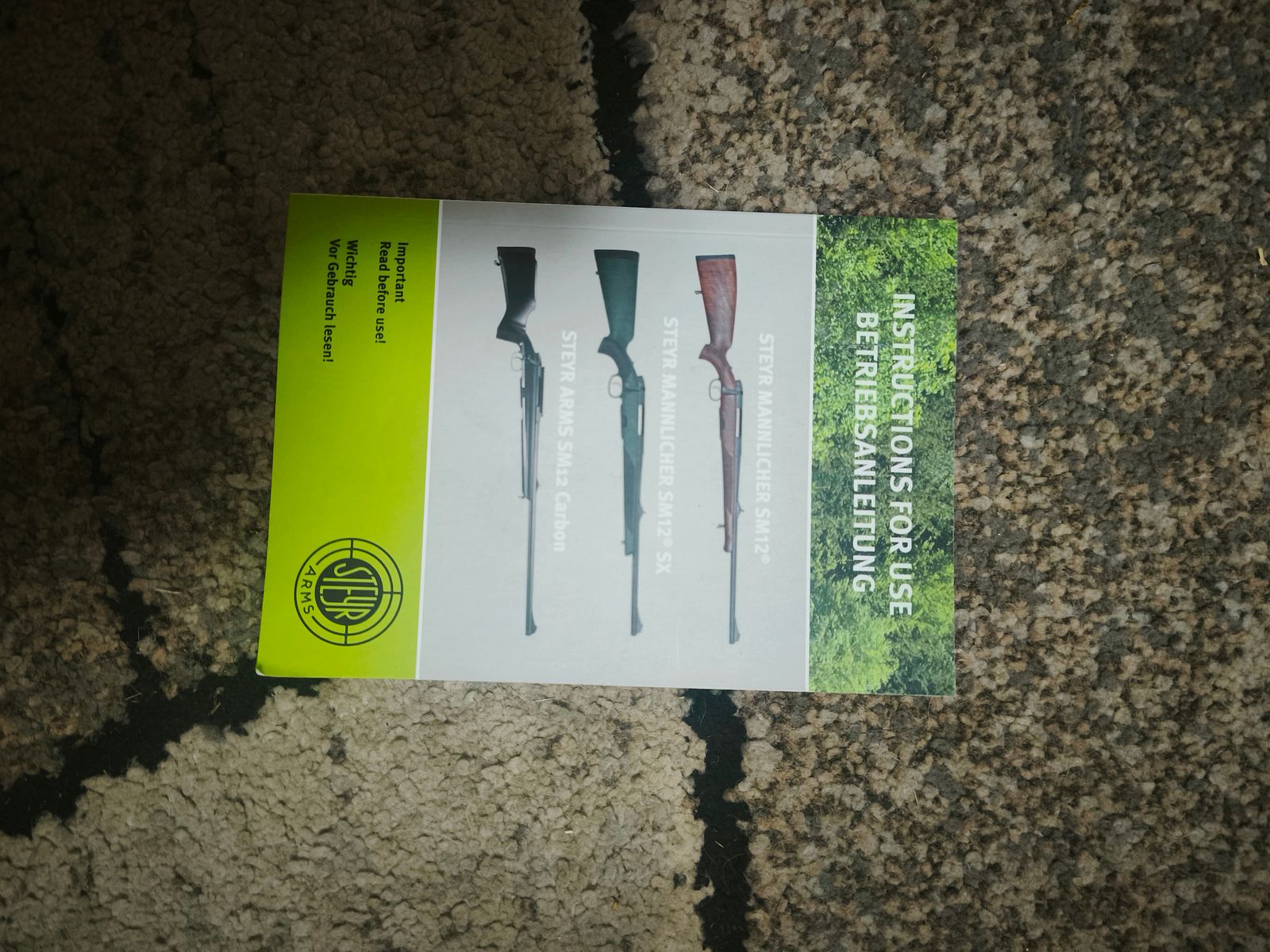 Steyr SM12 SX en calibre .308 zurdo, DD Optics vidrio 2,5–15 × 50, riel Picatinny, rosca de boca