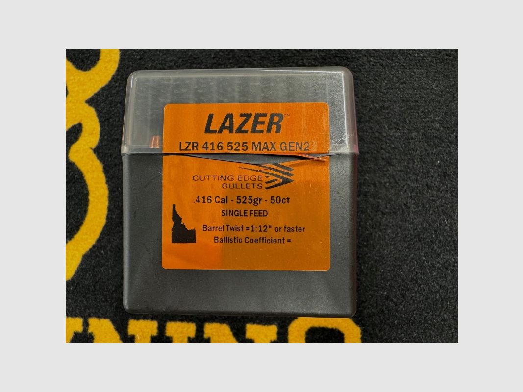 Cutting Edge Bullets LAZER .416 525 MAX gen 2 (x50), image 1 sur 6