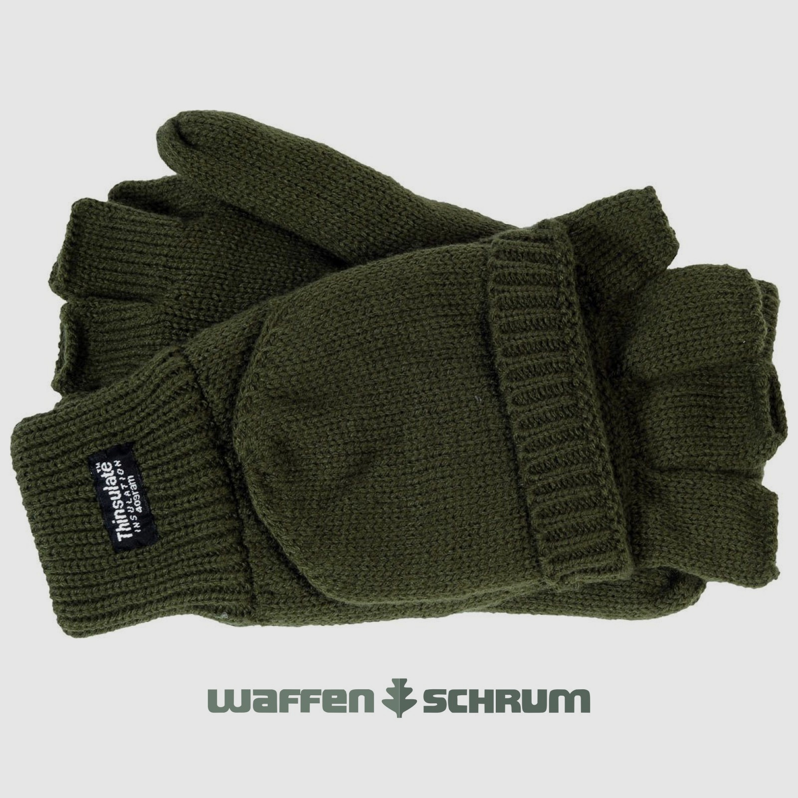 Skogen Strickhandschuhe Olive