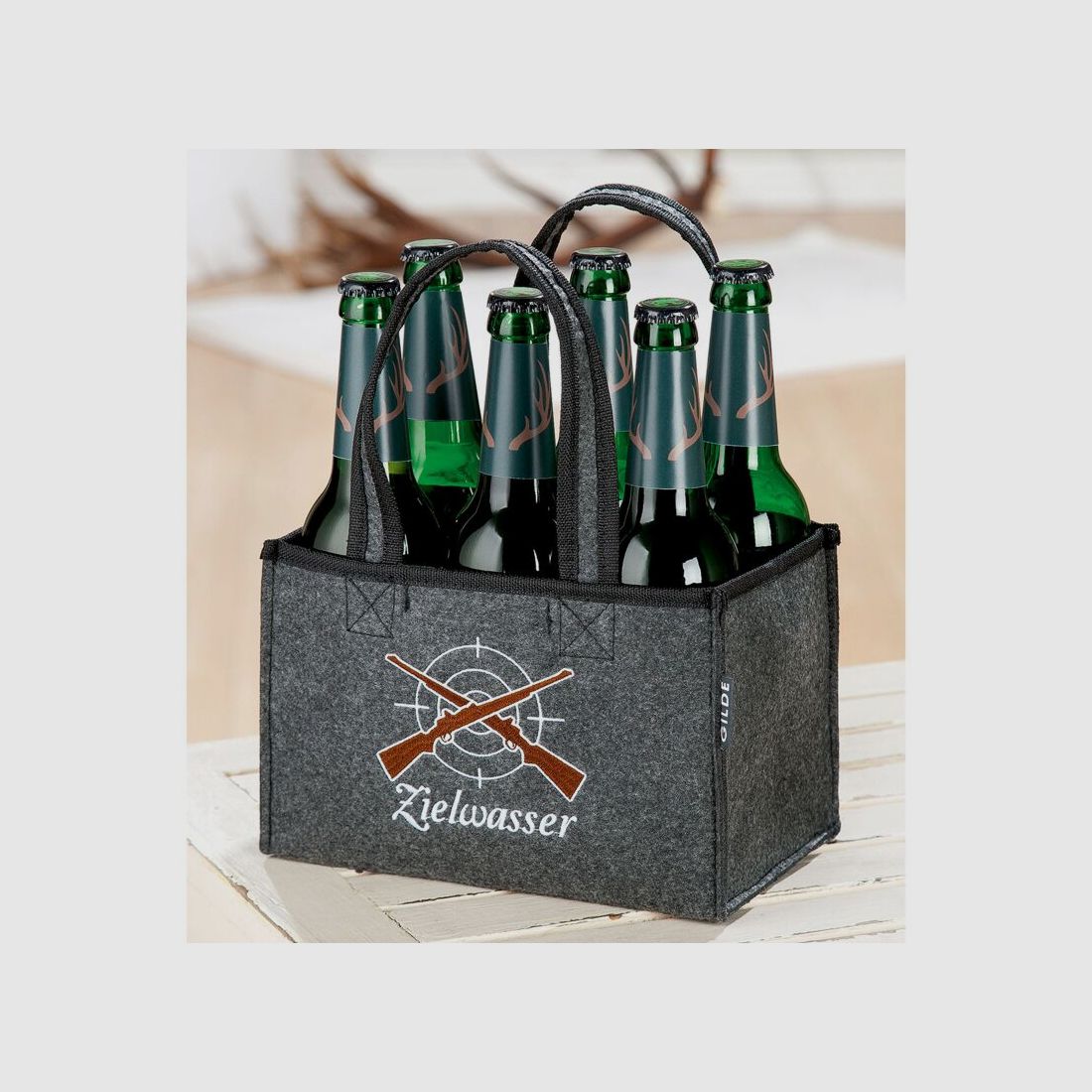 AKAH Flaschentasche Filz Zielwasser