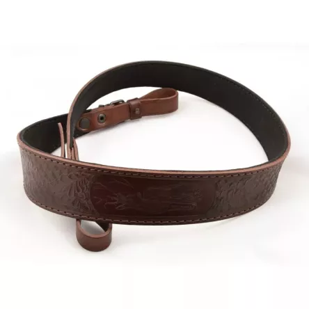 Hunting rifle sling, 5 cm wide, with a goat motif, image 1 of 2