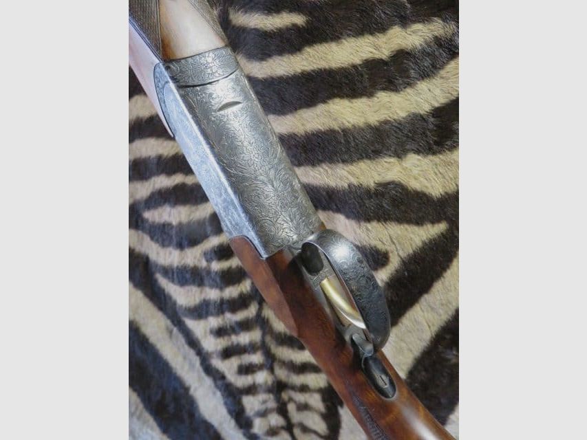 Italienische Jagdflinte Kal. 12/70 mit 76 cm langen Läufen 1/2 voll und 11 mm Mittelvisier, Bild 6 von 12
