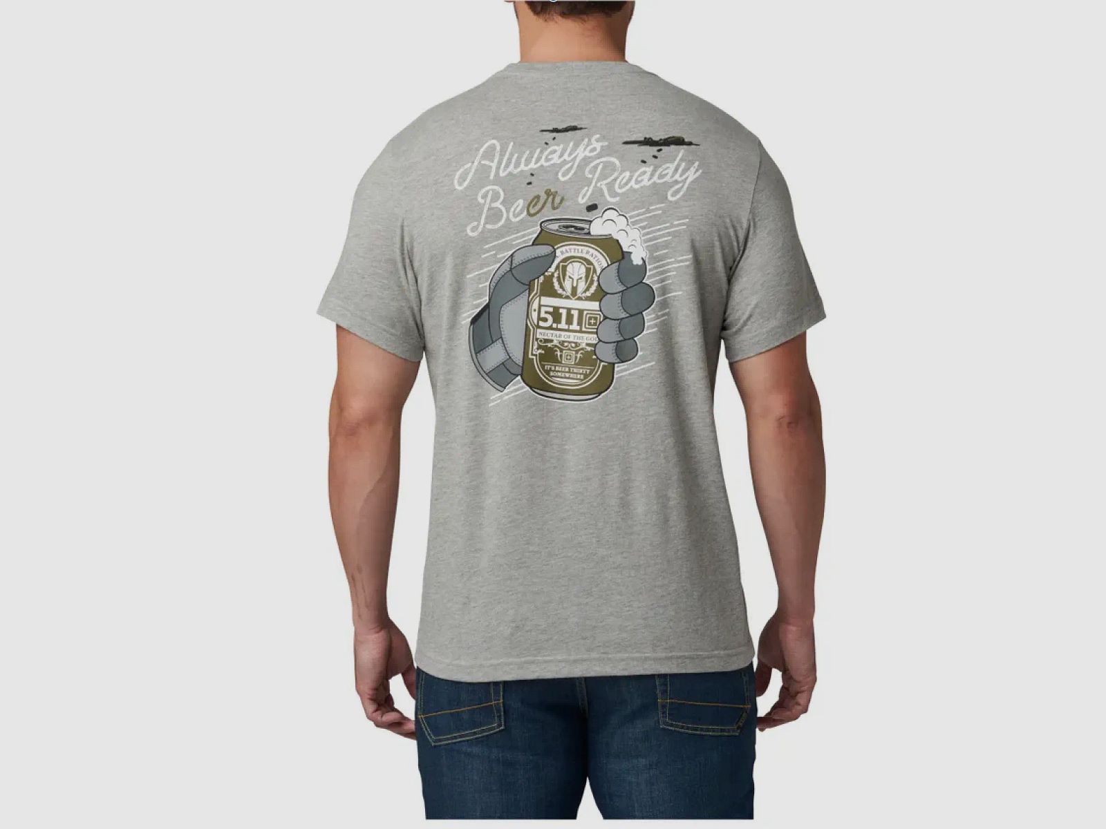 Always Beer Ready Tee (Heather Grey) - 5.11 Tactical, image 2 of 3
