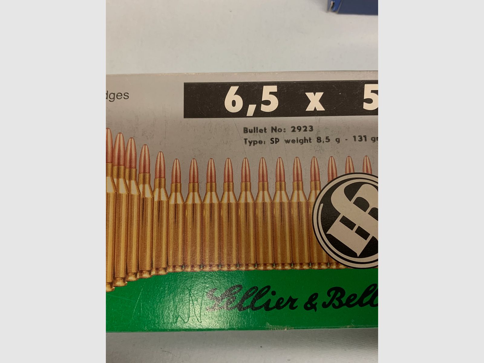 Cartuchos de rifle 6,5x57 SP BT  56 piezas