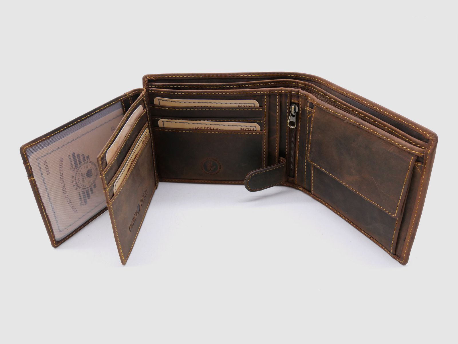 Greenburry 1796-25 Vintage Collection Leder Geldbörse Portemonnaie Save RFID