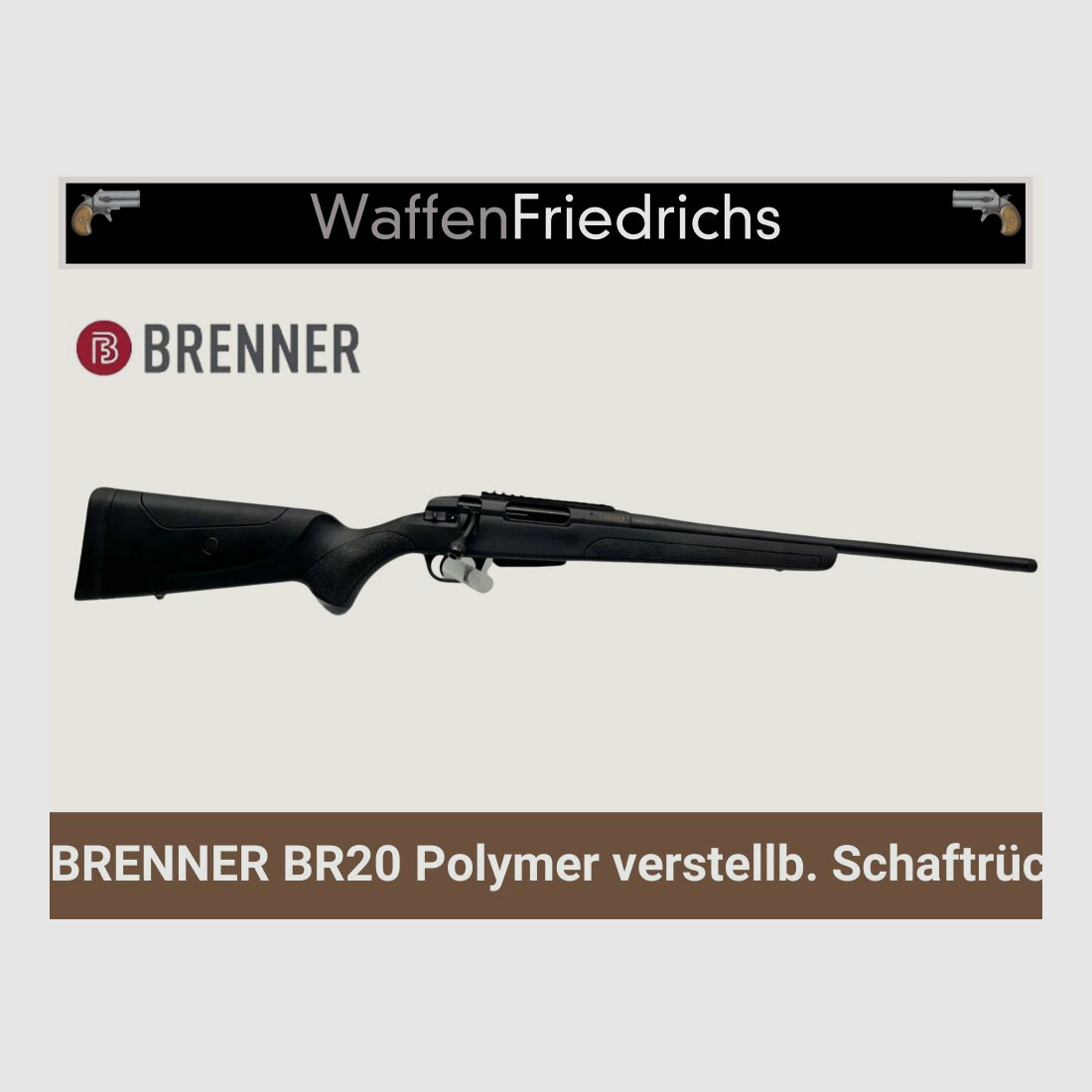 BRENNER BR20 Polymer verstellb. Schaftrücken - Waffen Friedrichs