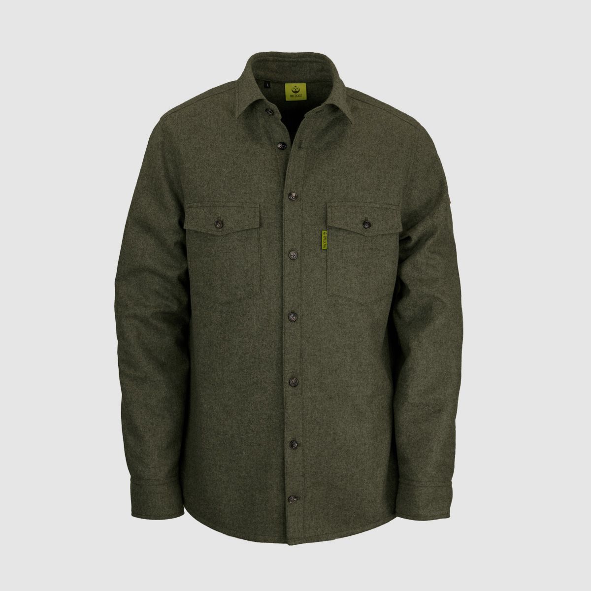 Merino-Lodenhemd "Grimbart", oliv