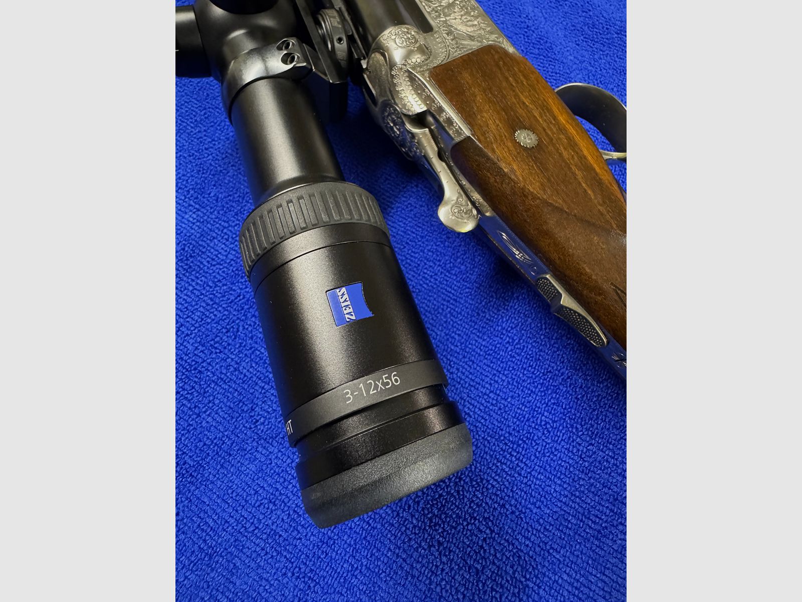 Merkel Doppelbüchsdrilling DR 961L con visor ZEISS Victory HT 3-12x56