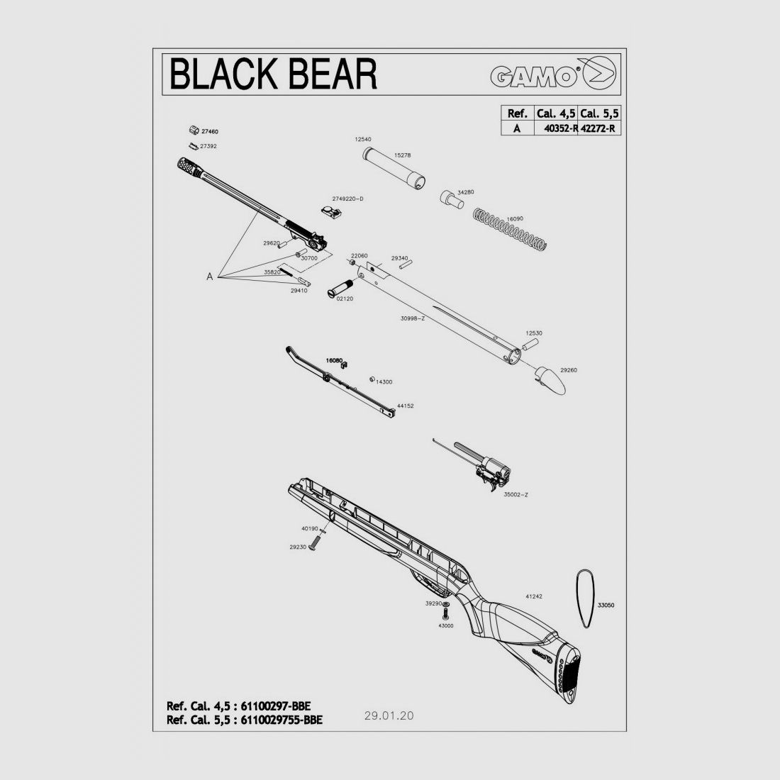 29230 - Gamo Schraube für vordere Schaftblockierung Black Bear 4,5 mm, Bild 1 von 2