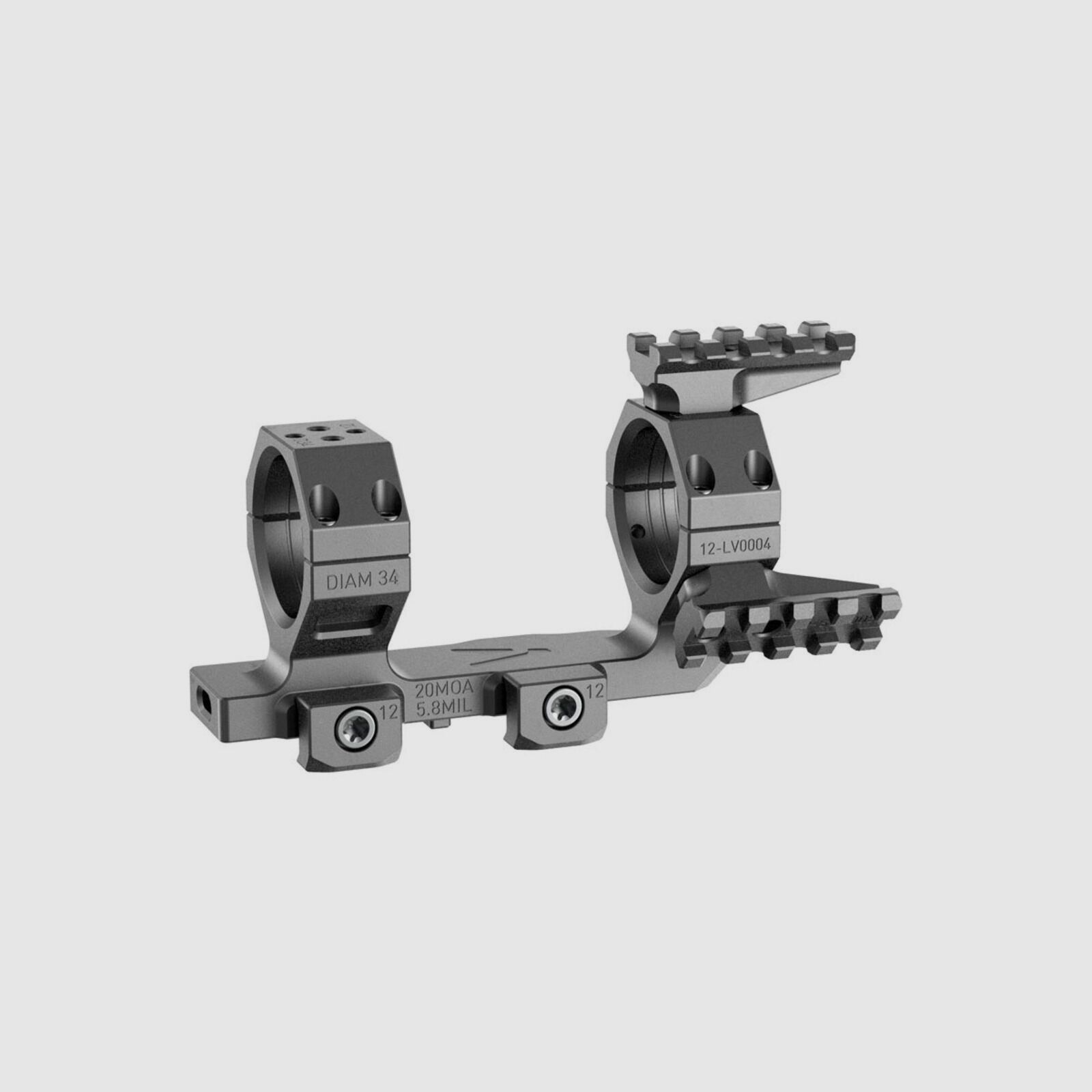 Audere Levitas Montage 20 MOA Black 34mm