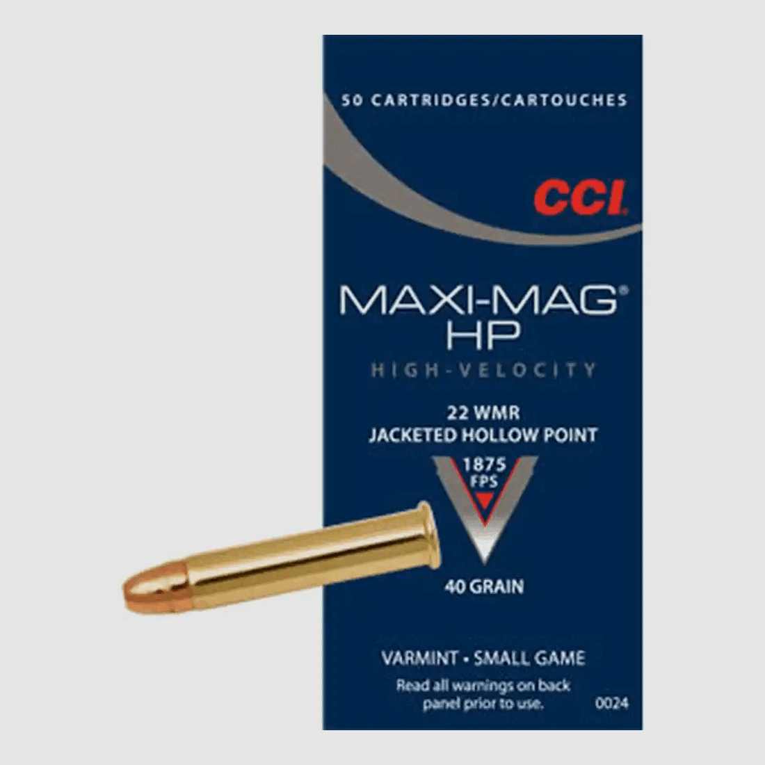 CCI Maxi Mag .22WMR HP 2,6g/40grs 50pz