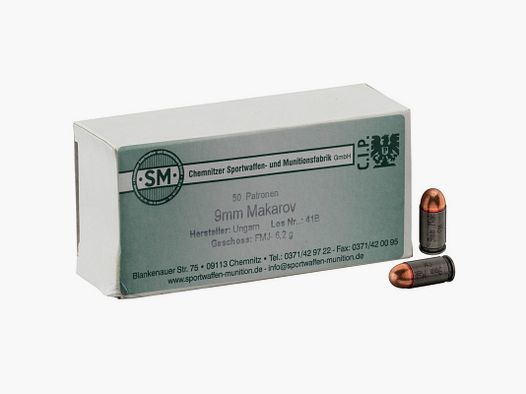 Cartouches 9MM Makarov FMJ